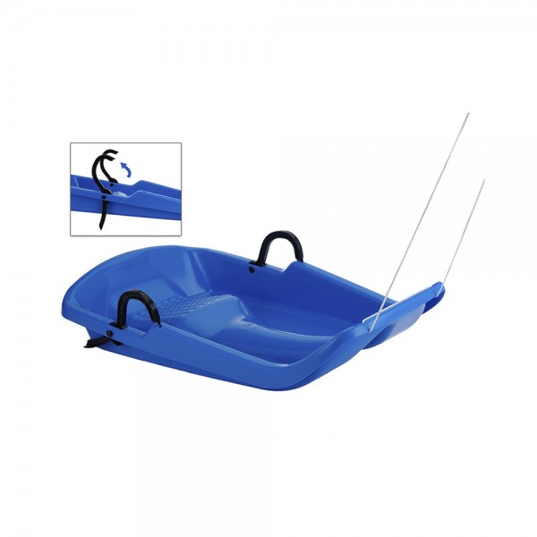 Trineo de nieve con freno doble 80x40x11,5cm (colores surtidos)